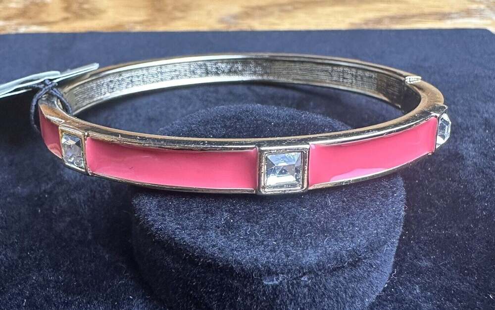 Sequin Nordstrom Colorful Thin Gold Tone Enamel Hinge Bangle $25 NWOT #149